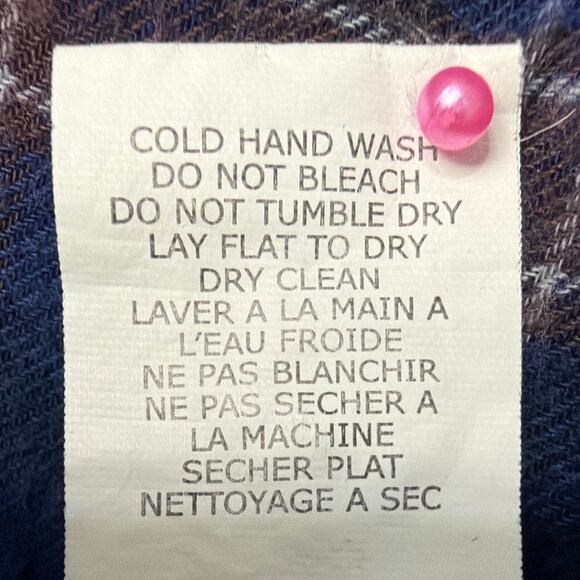 Thakoon Addiction Flannel Side Tie Dress Plaid Blue Tones Size 12 Designer - Picture 11 of 11